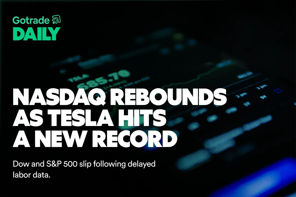 Gotrade Daily: Nasdaq Rebounds as Tesla Hits a New Record