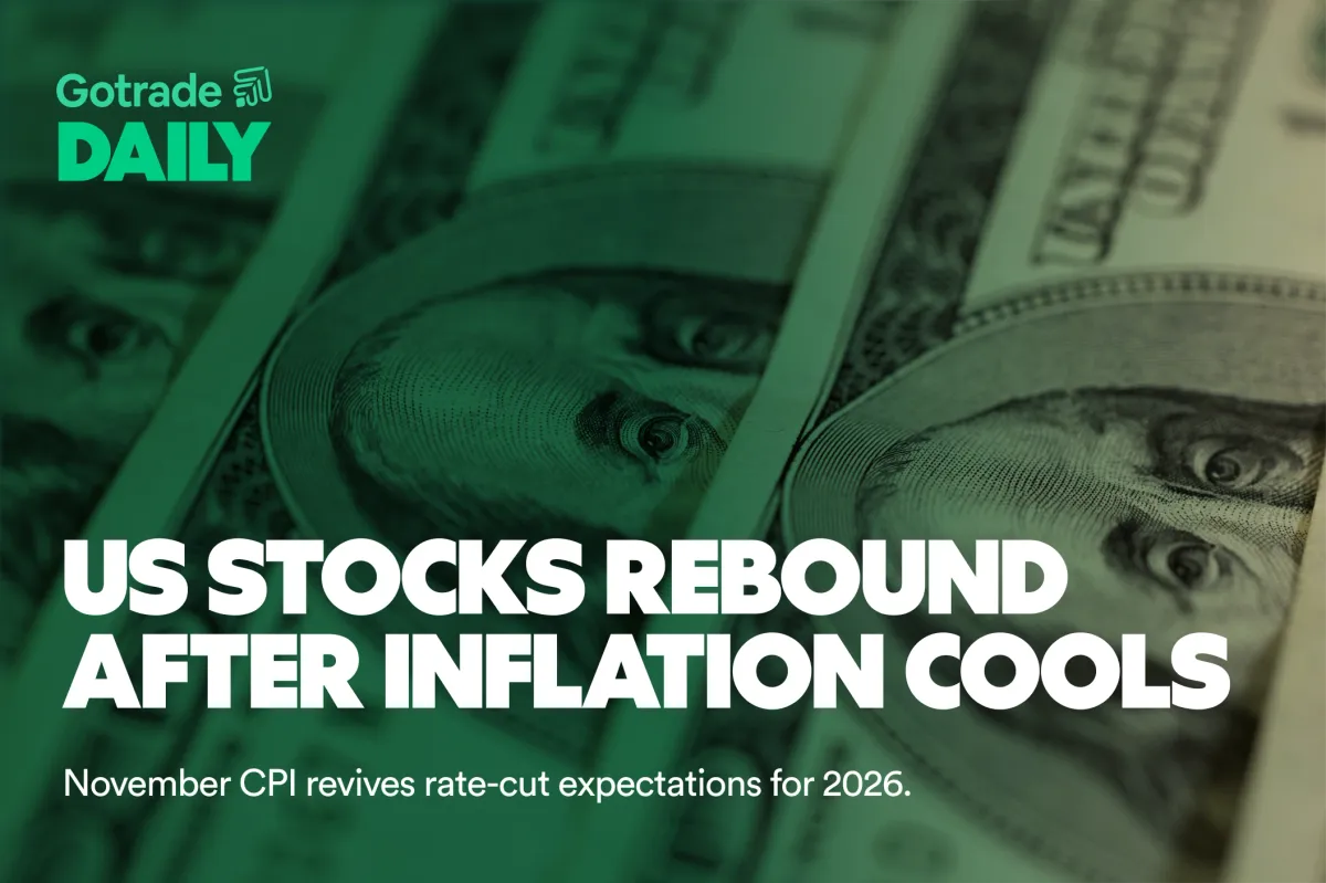Gotrade Daily: US Stocks Rebound After Inflation Cools