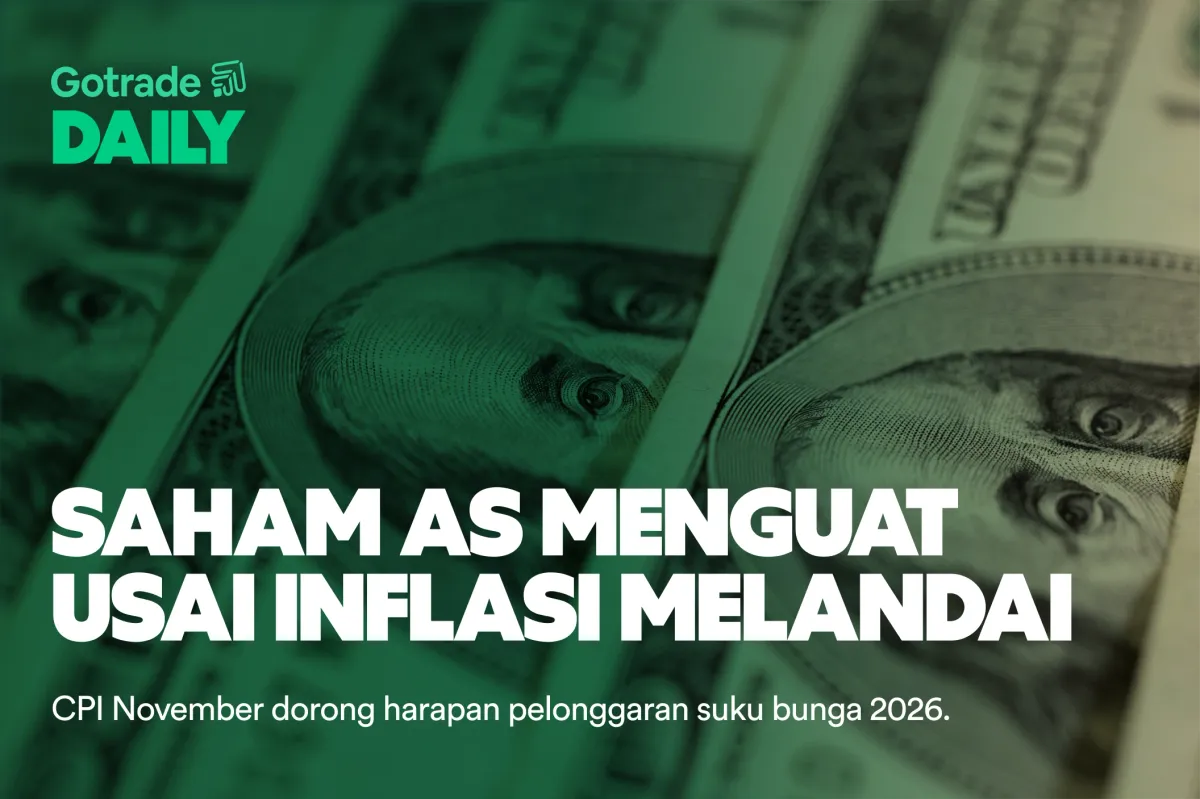 Gotrade Daily: Saham AS Menguat Usai Inflasi Melandai